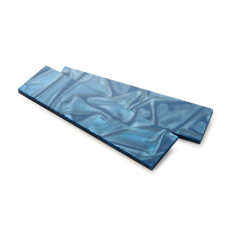 Acrylic Knife Scales - 1-1/2" W x 6" L - Pair - Color:Deep Ocean - Thickness:15/64"